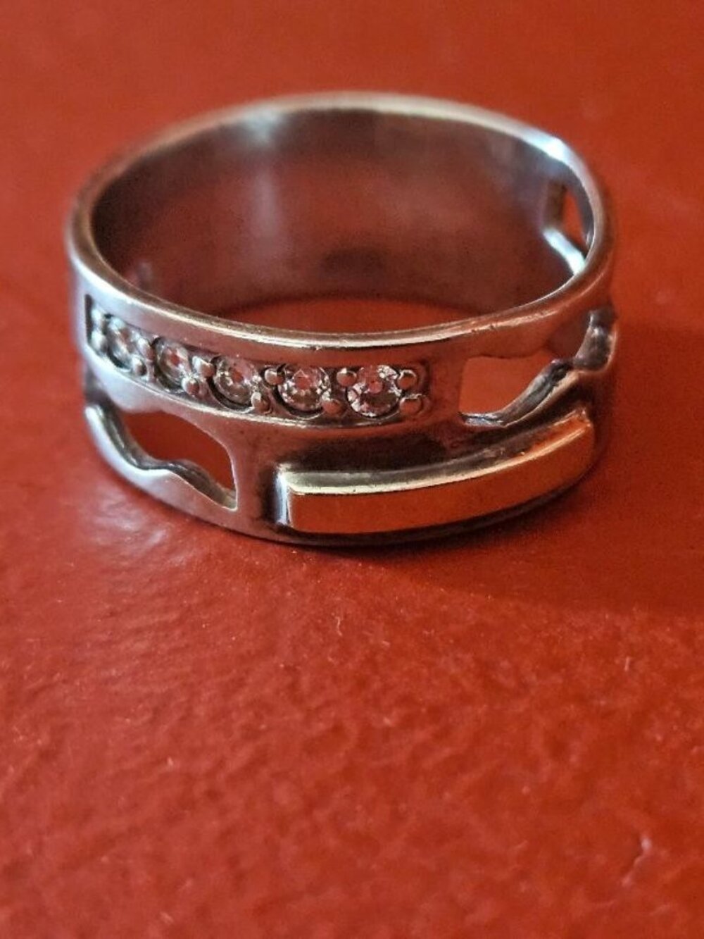 Sterling Silver Gold Cubic Zirconia Ring